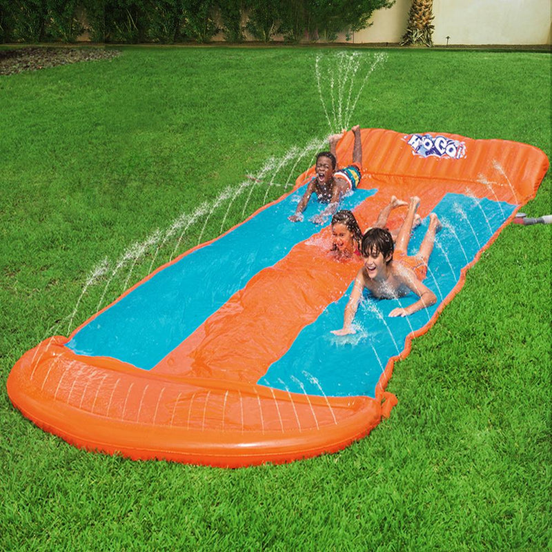Bostin Life Bestway Triple Water Slip And Slide Kids Inflatable Splash Toy Outdoor 5.49M
