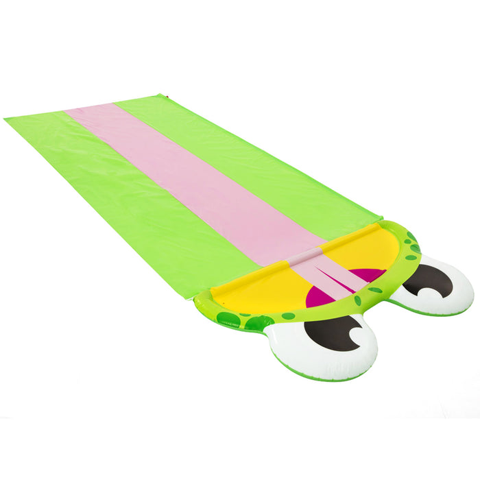 Inflatable Frog Triple Water Slip And Slide Kids Outdoor Toy - 4.88M