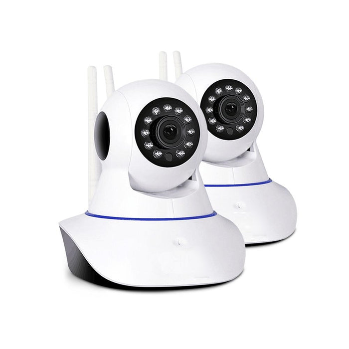 Wireless 1080P IP CCTV Security Camera White - Set of 2