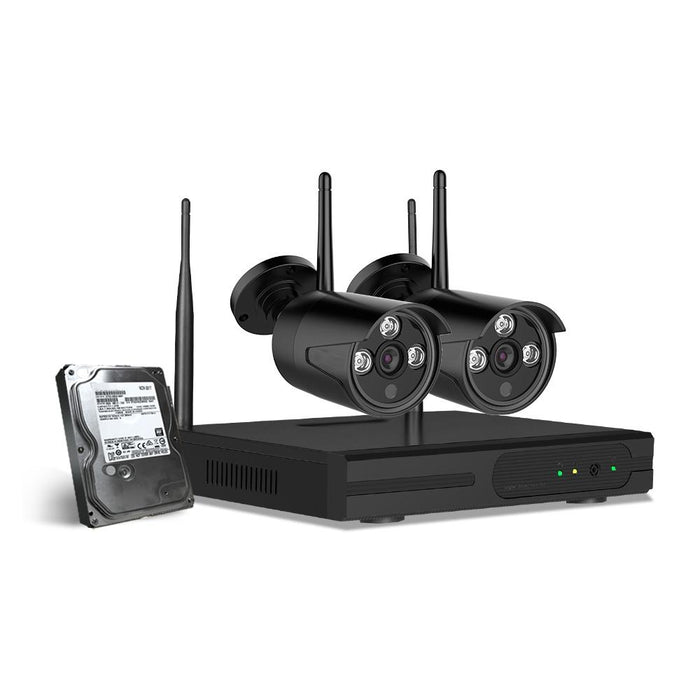 Wireless Security System 1080P 4CH NVR System 1TB HDD with 2 Cameras