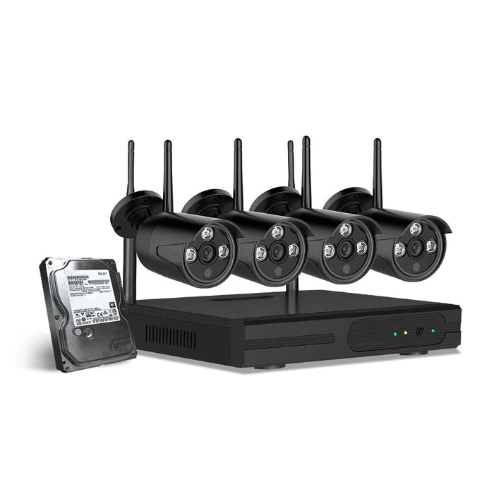 Wireless Security System 1080P 4CH NVR System 1TB HDD with 4 Cameras