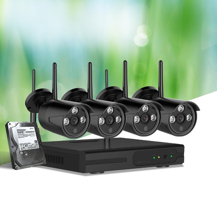 Wireless Security System 1080P 8CH NVR System 1TB HDD with 4 Cameras
