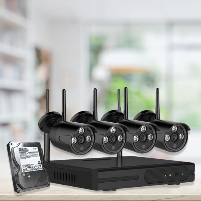 Wireless Security System 1080P 8CH NVR System 1TB HDD with 4 Cameras