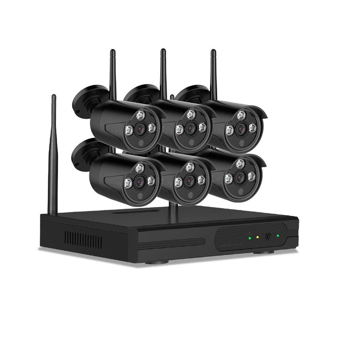 Wireless Security Camera and 1080P 8CH NVR System with 6 Cameras