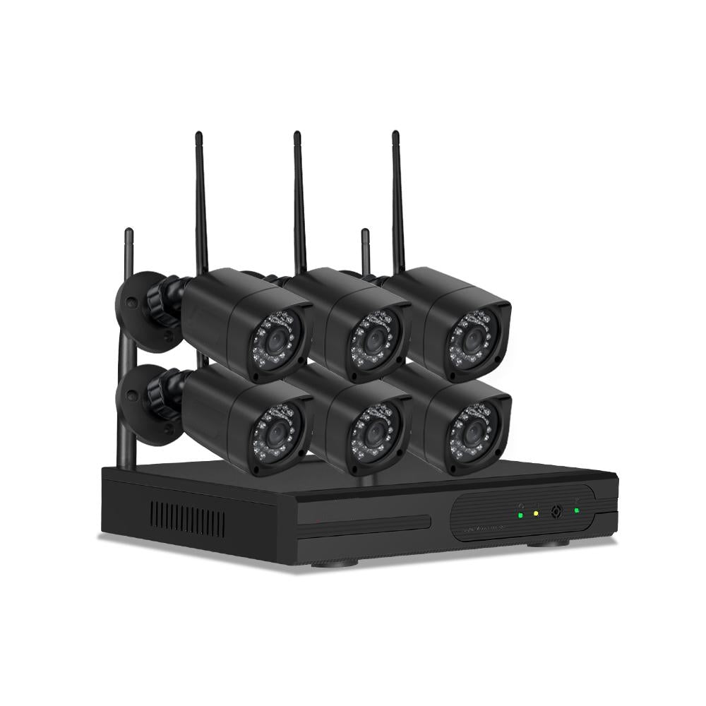 Wireless Security Camera and 1080P 8CH NVR System with 6 Square Camera ...