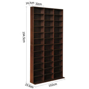 Bostin Life Adjustable Book Storage Shelf Rack Unit - Expresso Furniture > Living Room
