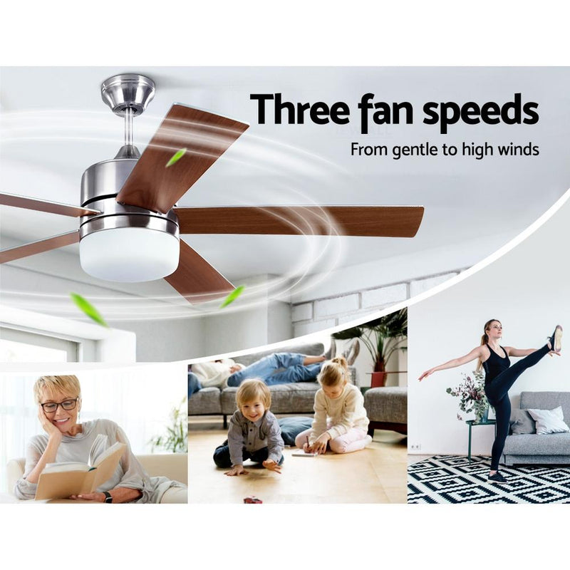 Bostin Life Devanti 52 Ceiling Fan W/light Wall Control 2-Sided Blades Dropshipzone