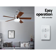 Bostin Life Devanti 52 Ceiling Fan W/light Wall Control 2-Sided Blades Dropshipzone