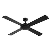 Bostin Life Devanti 52 Inch 1300Mm Ceiling Fan Wall Control 4 Wooden Blades Cooling Fans Black