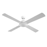 Bostin Life Devanti 52 Inch 1300Mm Ceiling Fan Wall Control 4 Wooden Blades Cooling Fans White