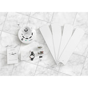 Bostin Life Devanti 52 Inch 1300Mm Ceiling Fan Wall Control 4 Wooden Blades Cooling Fans White
