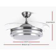 Bostin Life Retractable Blade Modern 42 Ceiling Fan Light With Remote Control Dropshipzone