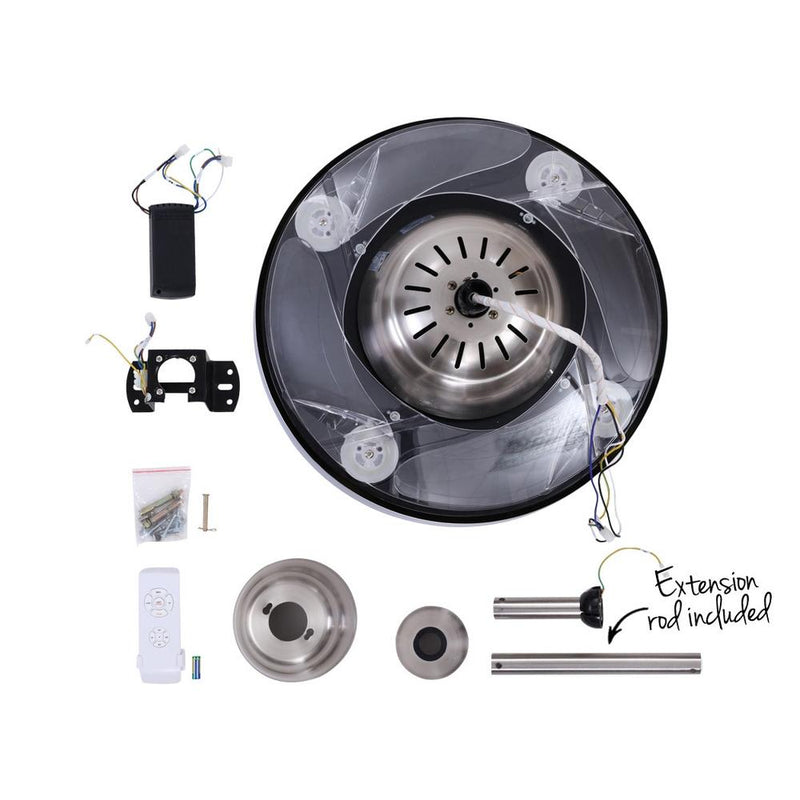 Bostin Life Retractable Blade Modern 42 Ceiling Fan Light With Remote Control Dropshipzone