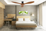 Bostin Life 48 Dc Motor Ceiling Fan With Remote 8H Timer Reverse Mode 5 Speeds Natural Dropshipzone