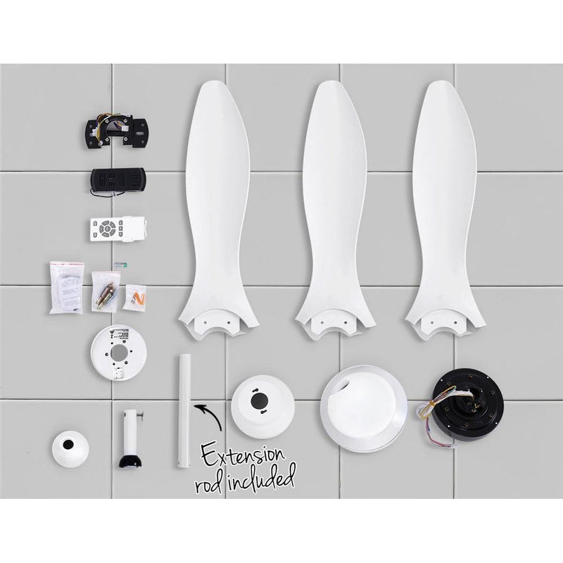 Bostin Life Devanti 52 Ceiling Fan With Light Remote Dc Motor 3 Blades 1300Mm Dropshipzone