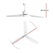 Bostin Life Devanti 52 Ceiling Fan With Led Light Dc Motor Remote Control 1300Mm White Dropshipzone