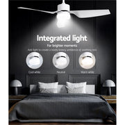Bostin Life Devanti 52 Ceiling Fan With Led Light Dc Motor Remote Control 1300Mm White Dropshipzone