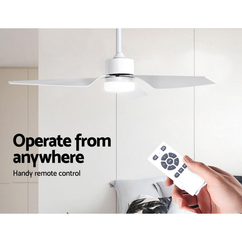 Bostin Life Devanti 52 Ceiling Fan With Led Light Dc Motor Remote Control 1300Mm White Dropshipzone