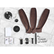 Bostin Life Devanti 52 Ceiling Fan With Remote Control Fans 3 Wooden Blades Timer 1300Mm