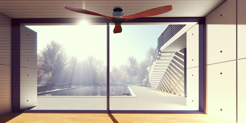 Bostin Life 56 Dc Motor Ceiling Fan With Remote 8H Timer Reverse Mode 5 Speeds Wooden Dropshipzone