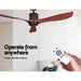 Bostin Life 56 Dc Motor Ceiling Fan With Remote 8H Timer Reverse Mode 5 Speeds Wooden Dropshipzone