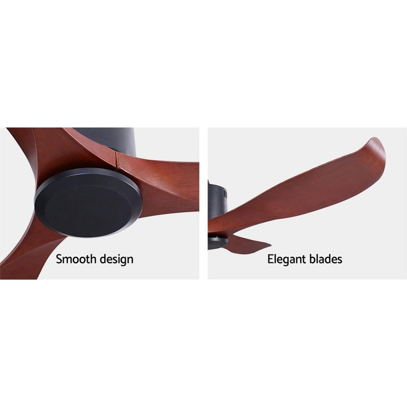 Bostin Life 56 Dc Motor Ceiling Fan With Remote 8H Timer Reverse Mode 5 Speeds Wooden Dropshipzone