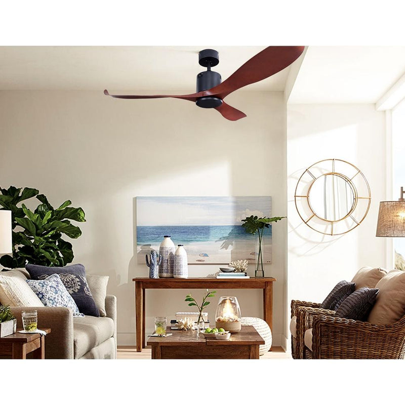Bostin Life 56 Dc Motor Ceiling Fan With Remote 8H Timer Reverse Mode 5 Speeds Wooden Dropshipzone