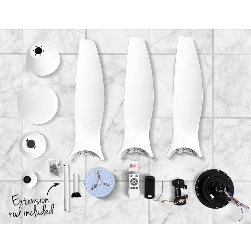 Bostin Life Devanti 64 Dc Motor Ceiling Fan With Light Led Remote Control Fans 3 Blades Dropshipzone