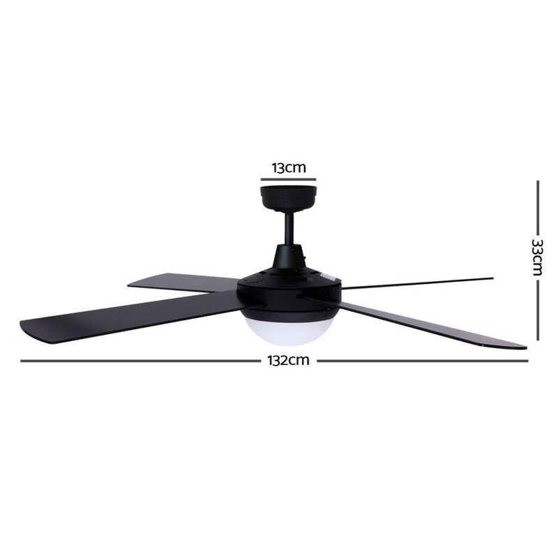 Bostin Life Devanti 52 Ceiling Fan With Light - Black Dropshipzone