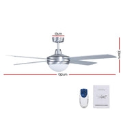 Bostin Life Devanti 52 Ceiling Fan With Light - Silver Dropshipzone