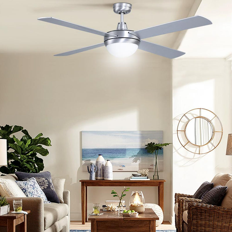 Bostin Life Devanti 52 Ceiling Fan With Light - Silver Dropshipzone