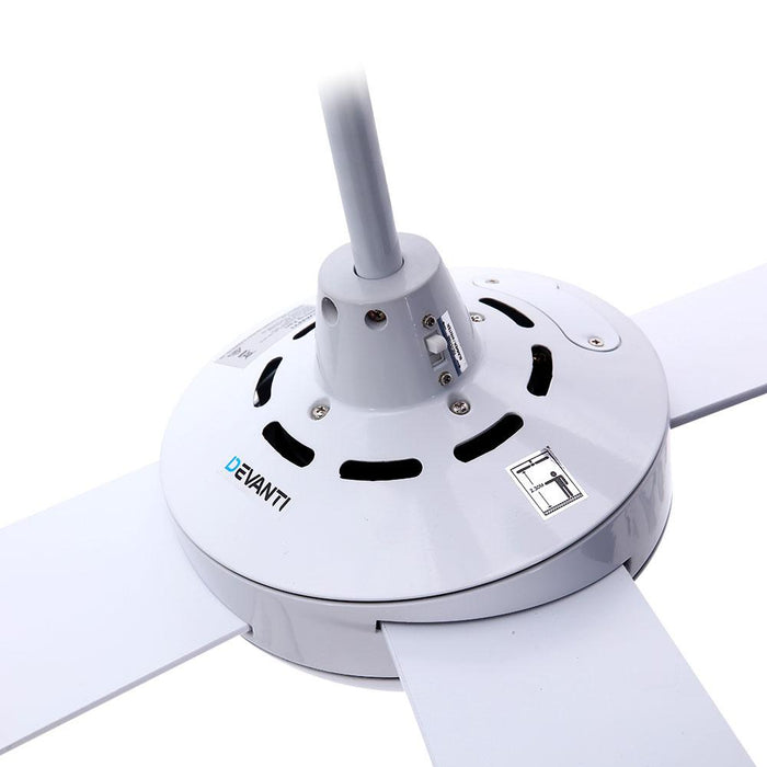 Devanti 52 Ceiling Fan With Light - White Dropshipzone