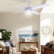 Devanti 52 Ceiling Fan With Light - White Dropshipzone