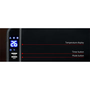 Devanti 2000W Wall Mounted Panel Heater - Black Appliances > Heaters