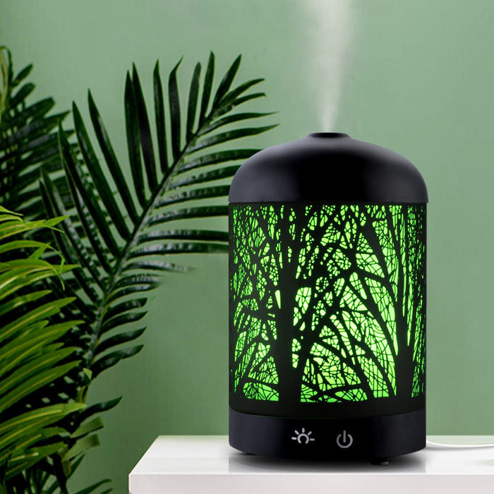 Bostin Life Devanti Aroma Diffuser Aromatherapy Led Night Light Iron Air Humidifier Black Forrest