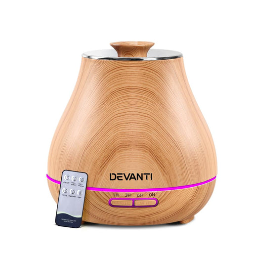 Bostin Life Devanti Aroma Diffuser Air Humidifier Light Wood Grain 400Ml Dropshipzone
