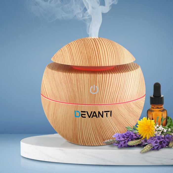 Bostin Life Devanti Aromatherapy Diffuser Aroma Essential Oils Air Humidifier Led Light 130Ml