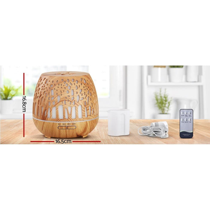 Bostin Life Aroma Diffuser Aromatherapy Humidifier Essential Oil Ultrasonic Cool Mist Wood Grain