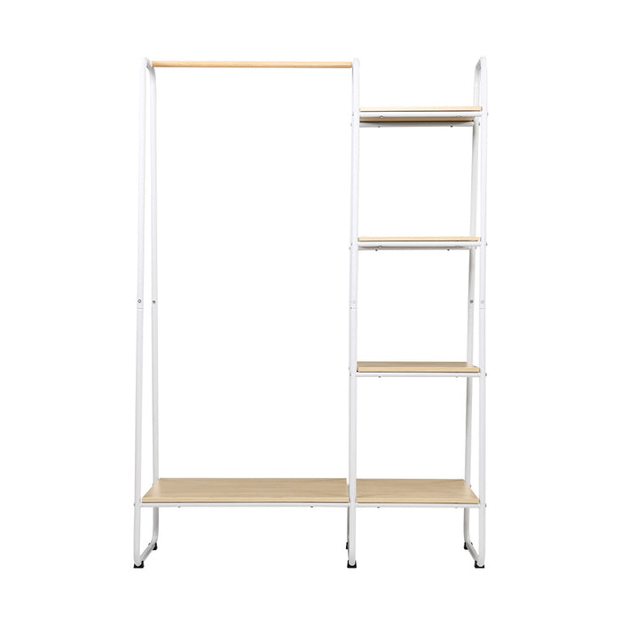 Clothes Hanger Storage Organizer Shelf Stand White