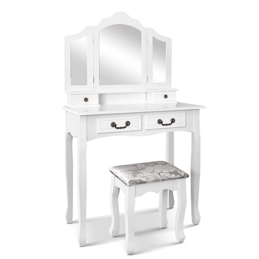 Bostin Life Dressing Table With Mirror - White Dropshipzone