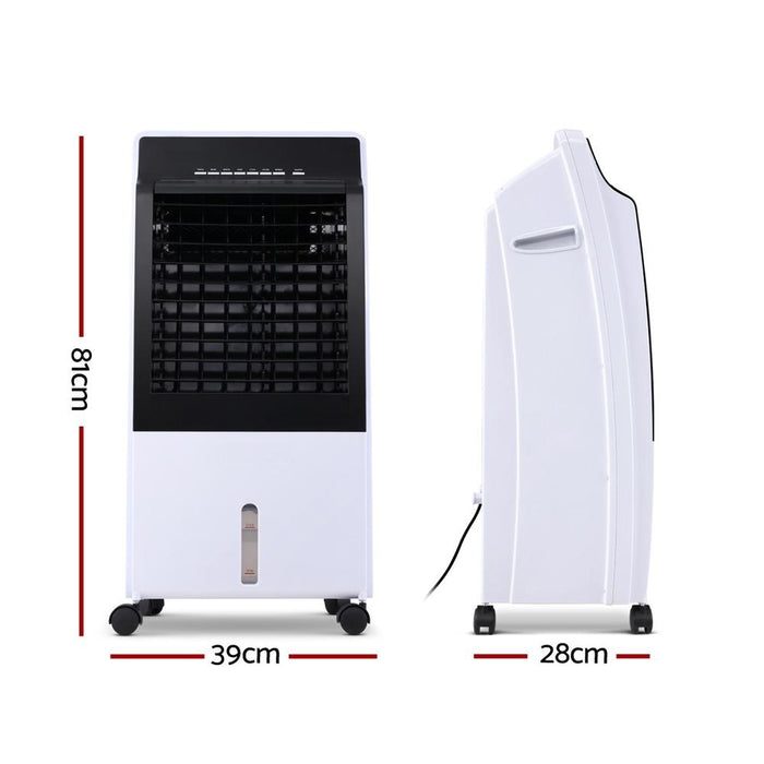 Evaporative Air Cooler Potable Fan Cooling Remote Control LED Display