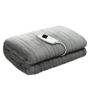 Bostin Life Heated Electric Fleece Throw Blanket Rug - Silver Home & Garden > Bed And Bath