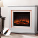 Bostin Life Electric 2000W Log Wood Fire Fireplace Mantle With 3D Flame Effect - White Appliances >