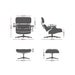 Bostin Life Armchair Lounge Chair And Ottoman Recliner Leather Plywood Black Furniture > Bar Stools