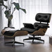 Bostin Life Armchair Lounge Chair And Ottoman Recliner Leather Plywood Black Furniture > Bar Stools