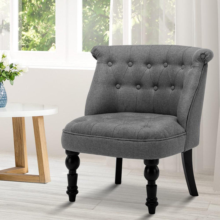 Bostin Life Fabric Occasional Accent Chair - Grey Furniture > Living Room