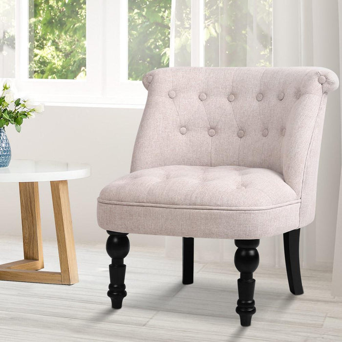 Bostin Life Fabric Occasional Accent Chair - Beige Furniture > Living Room