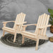 Bostin Life Set Of 2 Adirodack Outdoor Wooden Lounge Recliner Chairs - Beige Furniture >