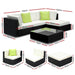 Bostin Life 5Pc Sofa Set With Storage Cover Outdoor Furniture Wicker Dropshipzone