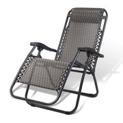 Bostin Life Zero Gravity Recliner Sun Lounge Chair - Grey Furniture > Outdoor